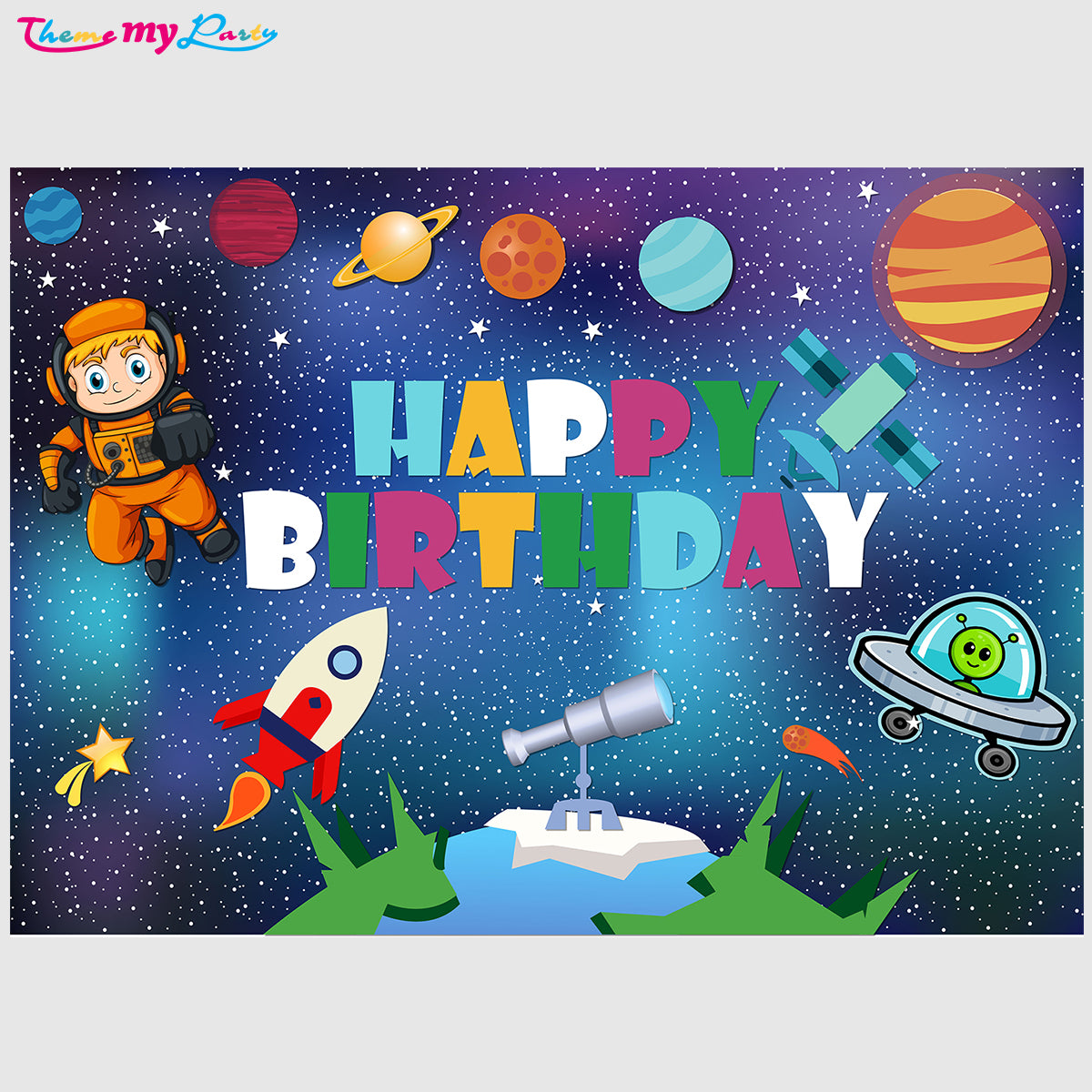 Buy Space Party Decoration Backdrop | Party Supplies | Thememyparty – Theme  My Party