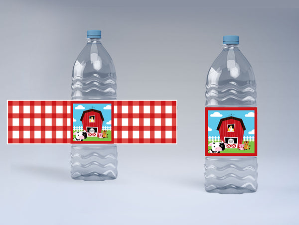 Personalized Peppa Pig Theme Water Bottle Label