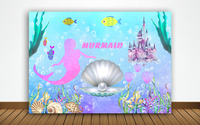 Buy Mermaid Theme Birthday Backdrop for Girl's Party Decoration | Party  Supplies | Thememyparty – Theme My Party