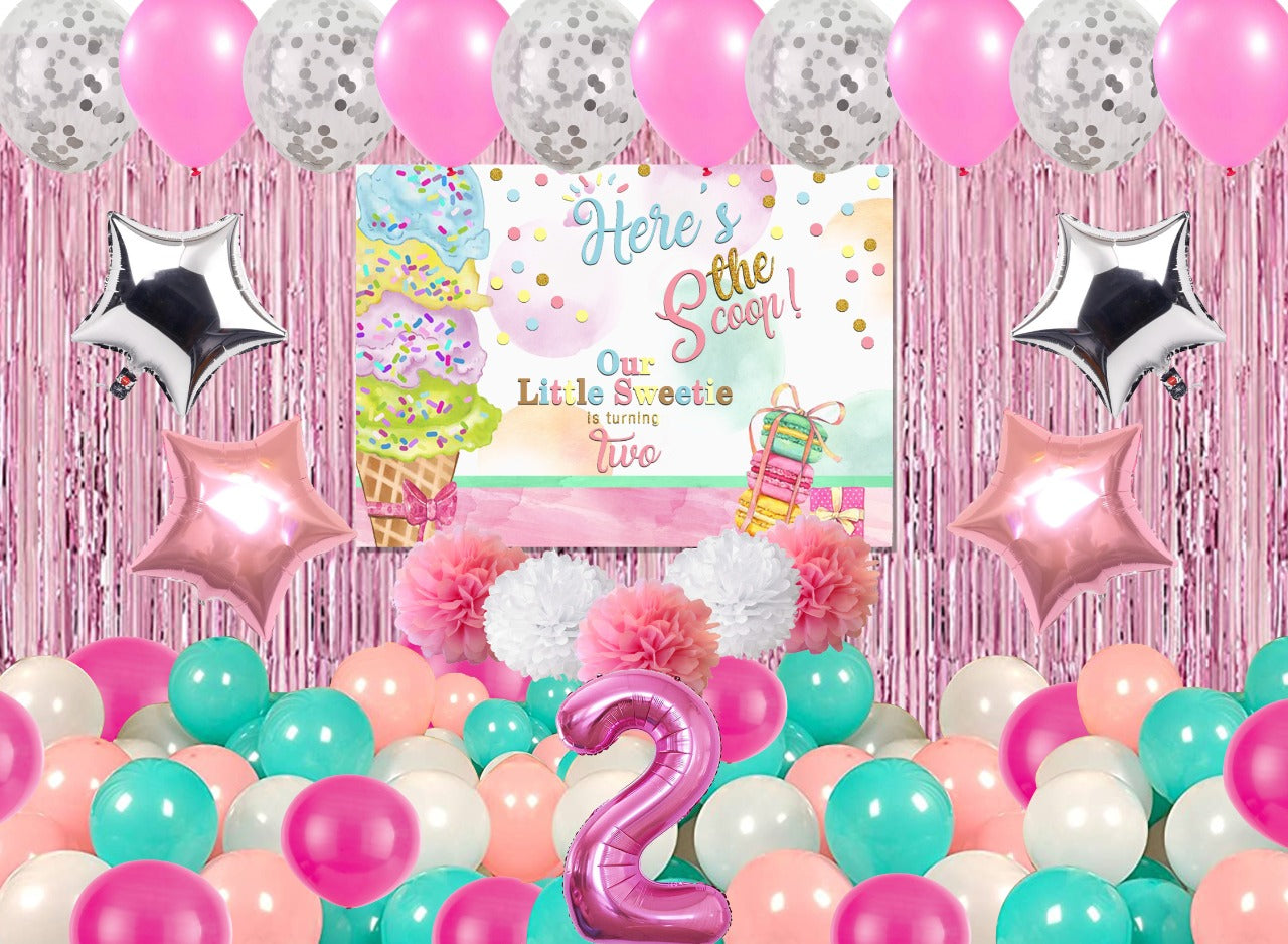 Two Sweet Birthday Party Decorations Complete Set for Birthday Party ...