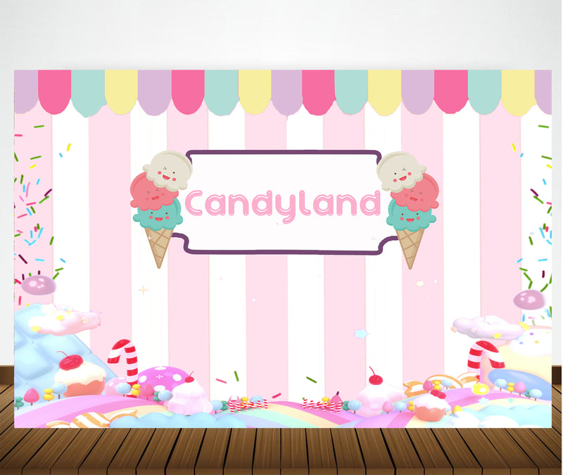 Candy Land Theme Birthday Party Backdrop | Party Supplies | Thememyparty –  Theme My Party