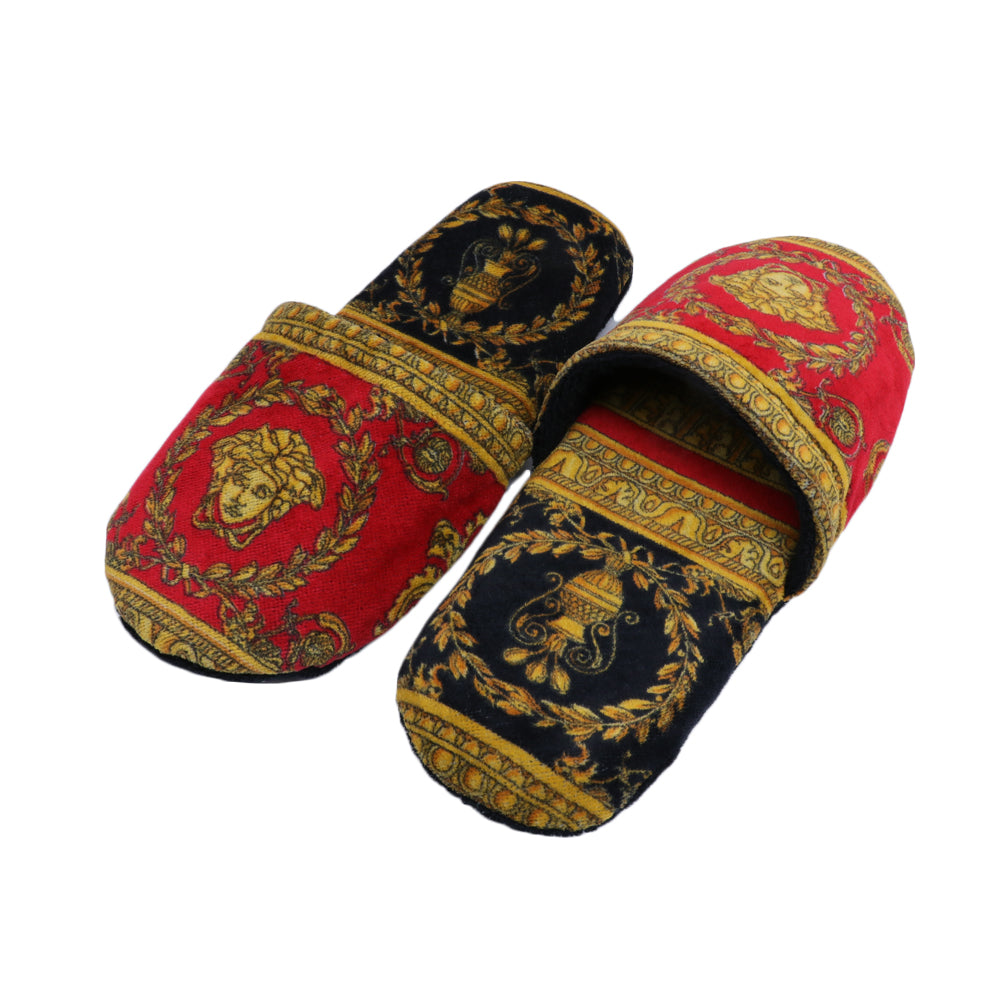 red versace slippers