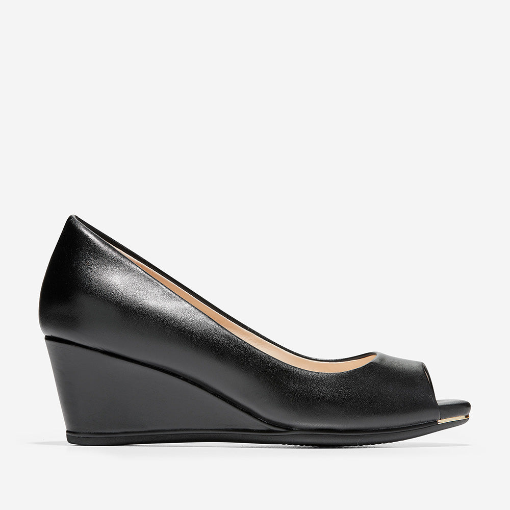 cole haan black wedge shoes