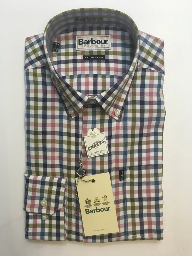 barbour pink shirt