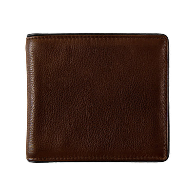 Rich & Famous Men Formal Brown Genuine Leather Wallet (15 Card Slots)