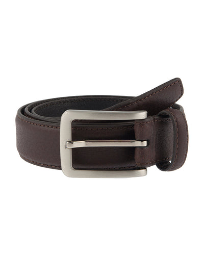 Men's Heritage Lined Full-Grain Leather Belt with Brass Buckle