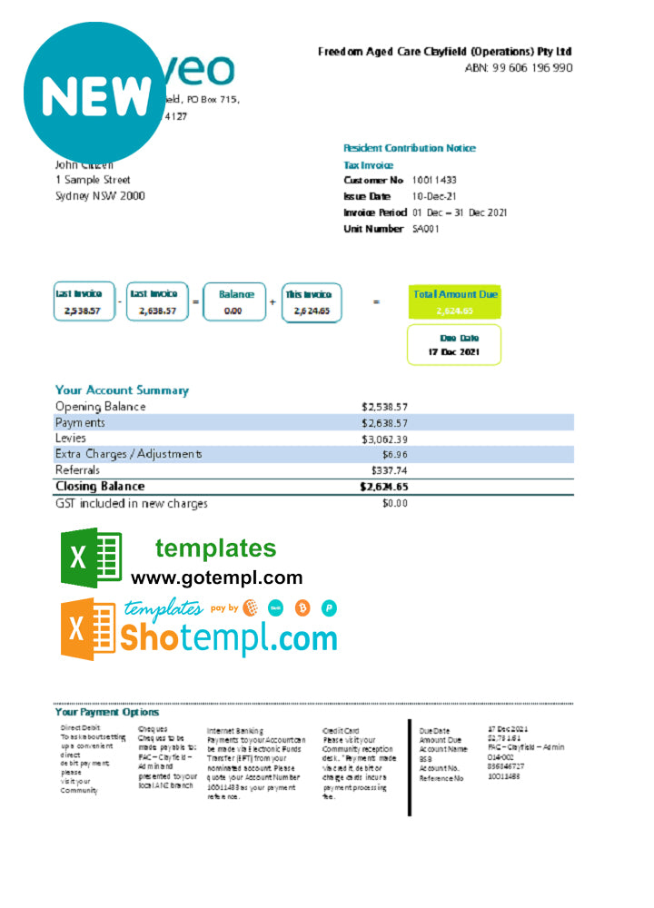 australian bank statement template