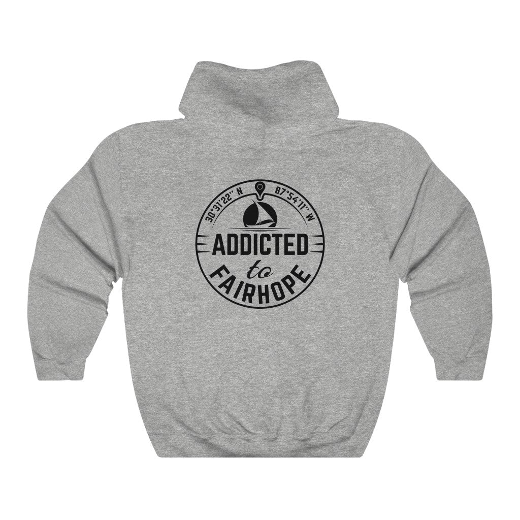 ADDICTED Unisex Hooded Sweatshirt: Ash Grey
