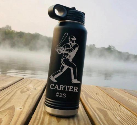Engraved Home Run Water Bottle