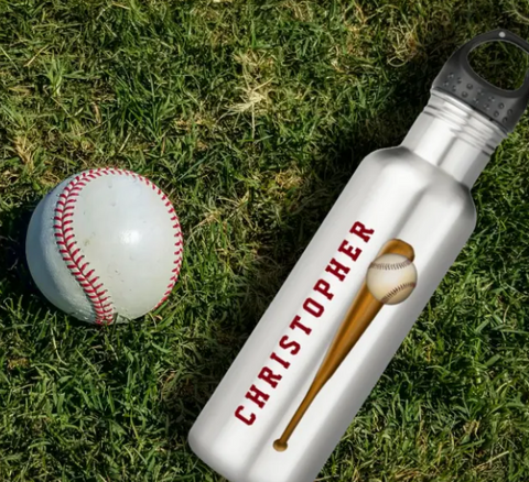 Personalized Baseball Bat Water Bottle