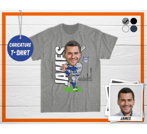 Baseball Caricature Shirt