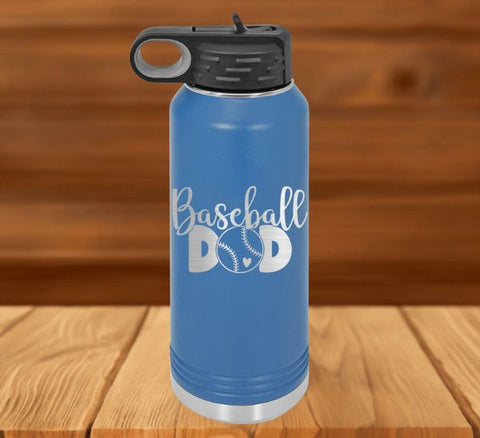 Baseball Father Water Bottle