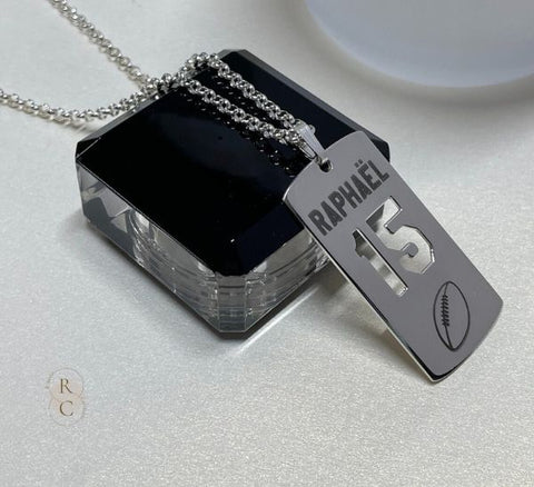 Silver Dog Tag Necklace