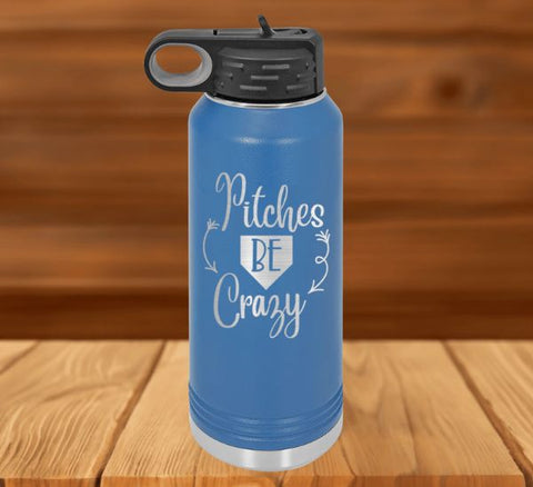 Pitches Be Crazy Water Bottle