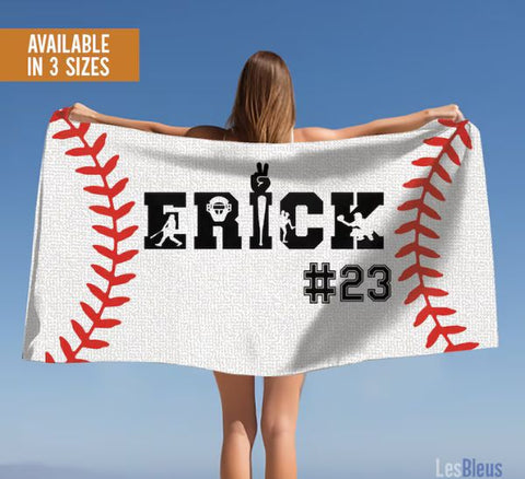 Baseball Beach Towel
