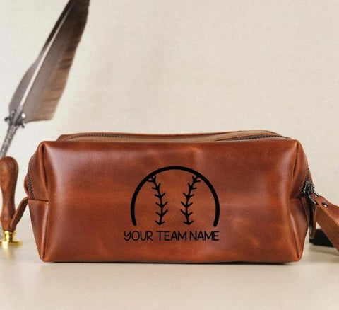 Personalized Baseball Dopp Kit