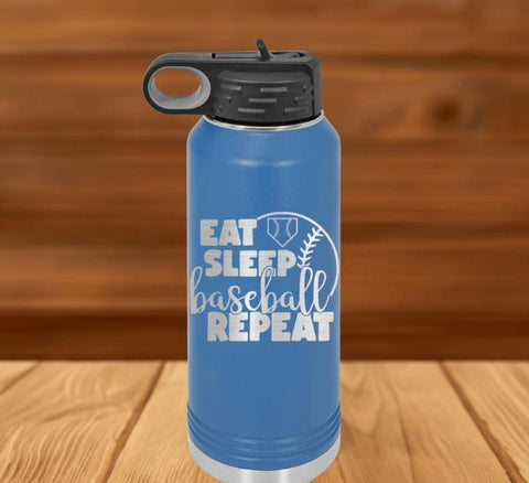 Eat Sleep Baseball Repeat Water Bottle