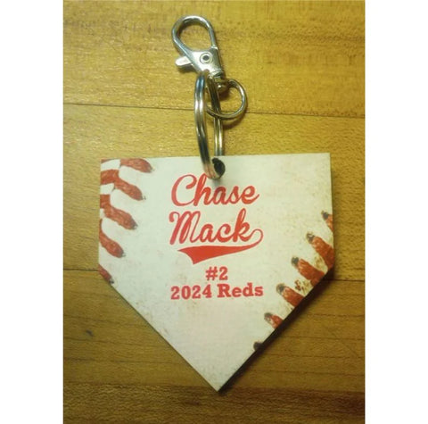 Home Plate Keychain