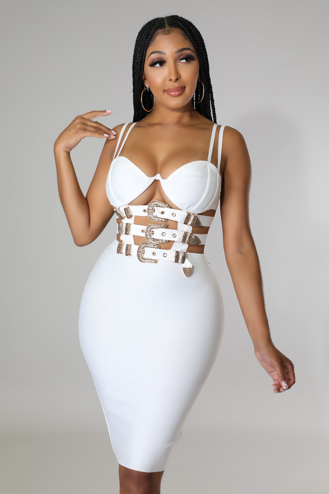 Toni Bodysuit Rhinestone Dress Set - Kois Kloset