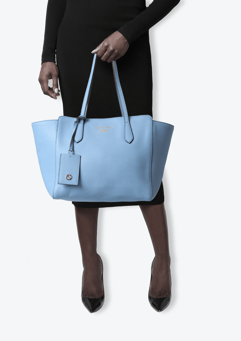 gucci blue tote bolsa