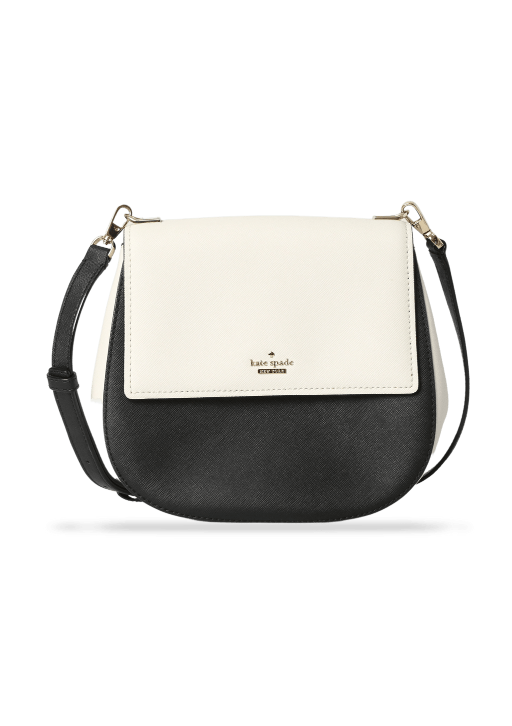 BOLSA KATE SPADE BICOLOR FLAP BAG BRANCA E PRETA – Gringa