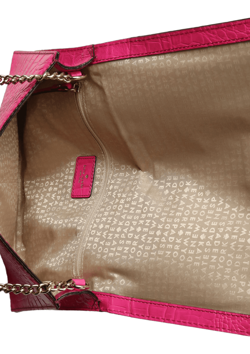 kate spade croc embossed bolsa