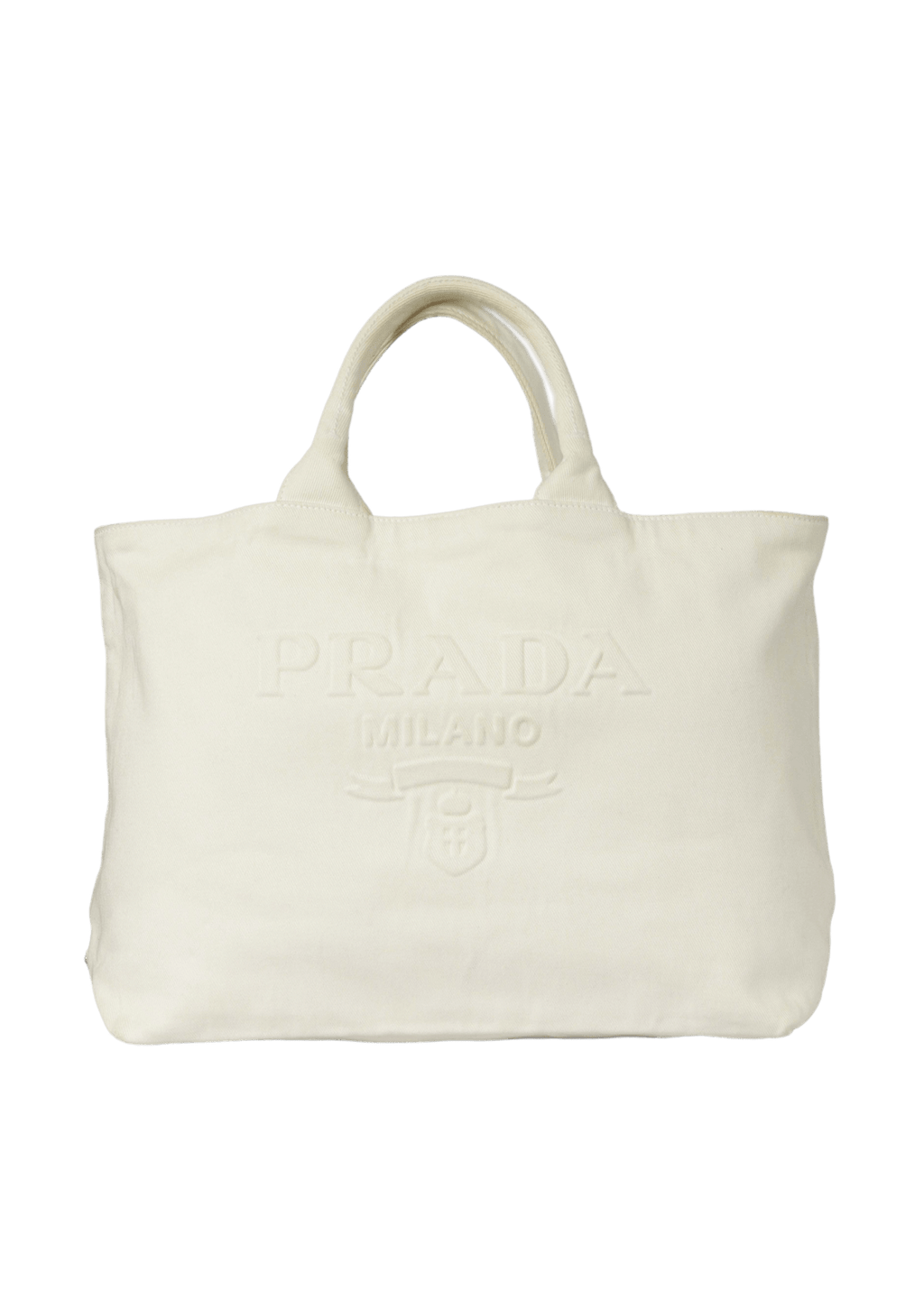 BOLSA PRADA DRILL TOTE BAG BRANCO ORIGINAL – Gringa