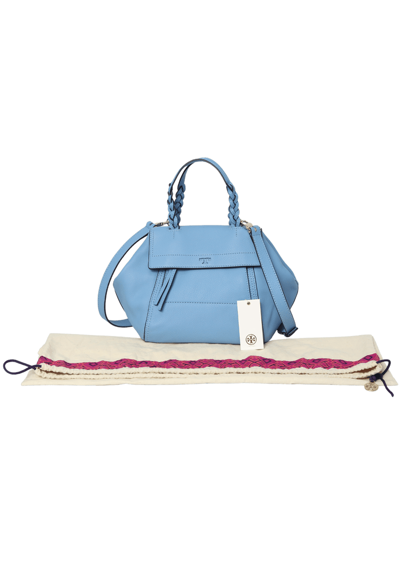 BOLSA TORY BURCH HALF MOON SATCHEL AZUL – Gringa