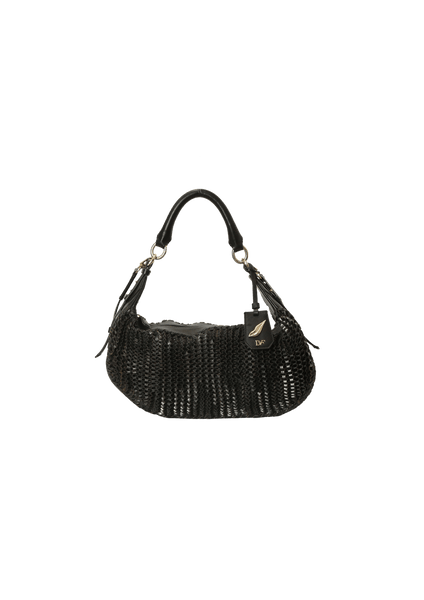 prada braided leather bag