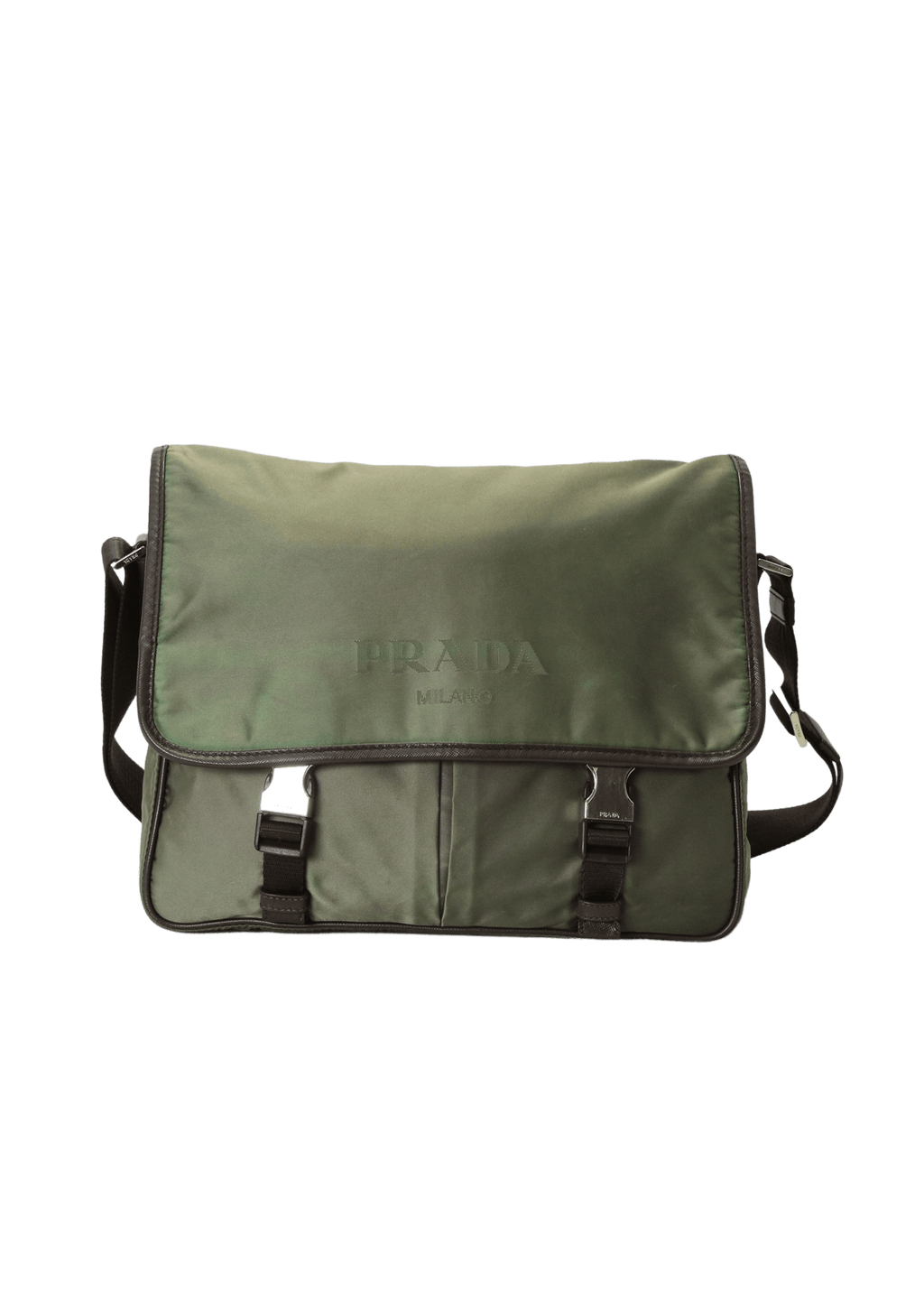 Bolsa Prada Tessuto Logo Messenger Bag Verde Original – Gringa