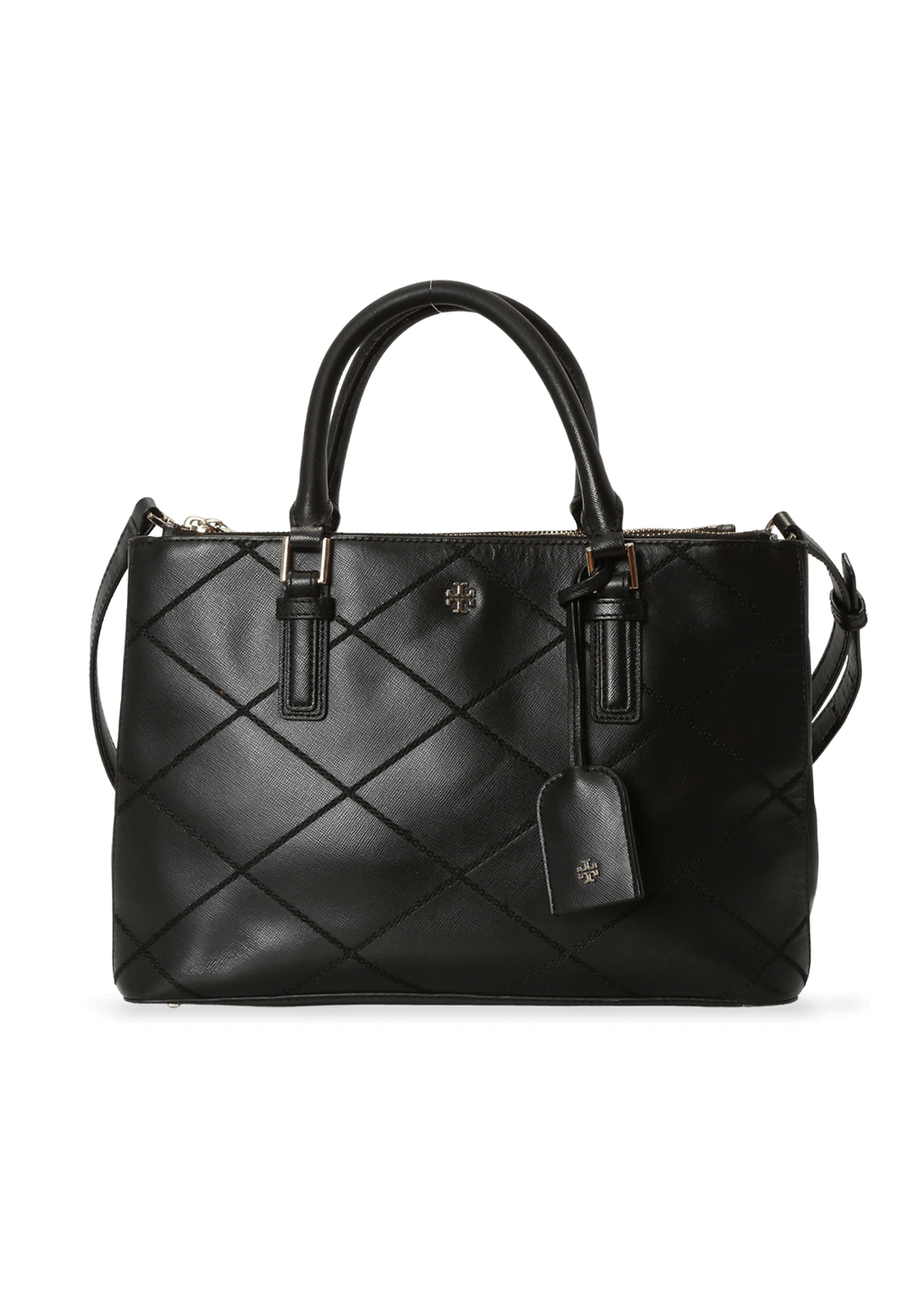 Bolsa Tory Burch Robison Double Zip Preta Original – Gringa