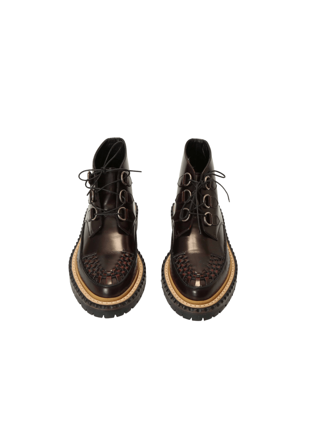 Bota Burberry Leather Combat Boots Marrom Original – Gringa