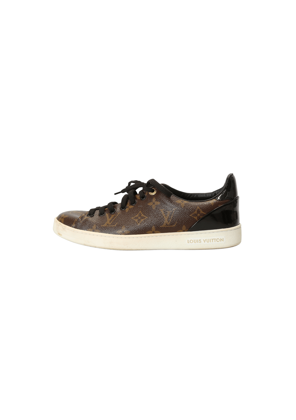 LOUIS VUITTON Calfskin Crocodile Embossed Frontrow Sneakers 39
