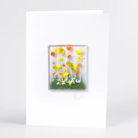 Daffodil glass art card