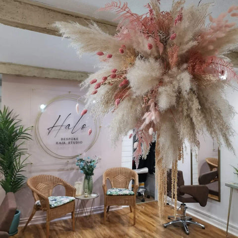 Halo Hair studio, waiting and reception area