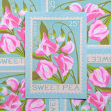 a5 sweet pea risograph print