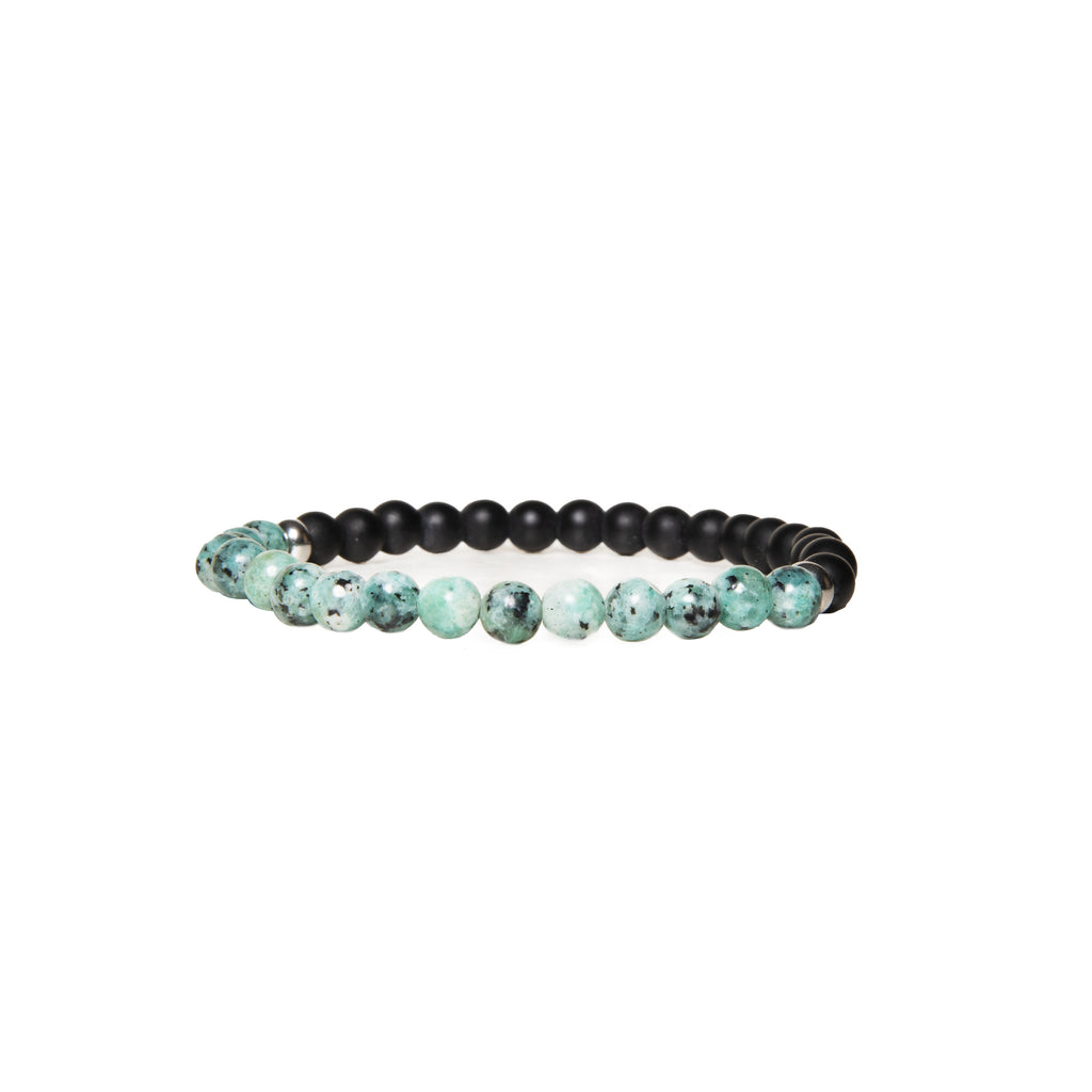 Bracelet homme tendance luxe et pierre rare: la séraphinite Taille bracelet  Petit: 17 cm