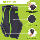 Image of SENTEQ Ankle Brace Asain Slim Fit- Breathable Neoprene Sleeve Provides Support, Compression and Pain Relief. for Sprains, Strains, Arthritis and Torn Tendons. (Large)