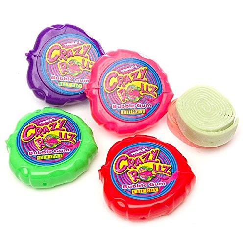 World Confections Crazy Rollz Bubble Gum Rolls (Pack of 24) | NineLife ...