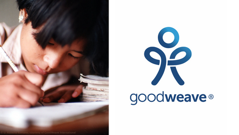 Goodweave logo with learning child