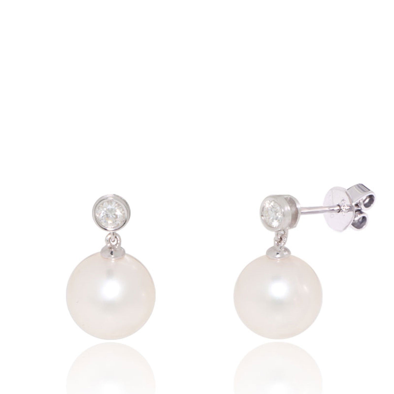 pearl and diamond studs