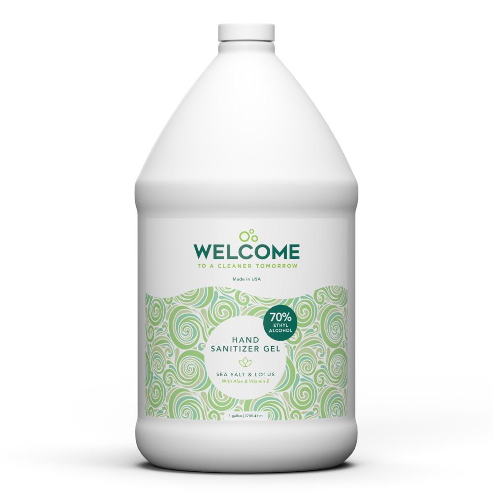 Hand Sanitizer Gel 1 Gallon Sea Salt Lotus Feel Welcome Llc