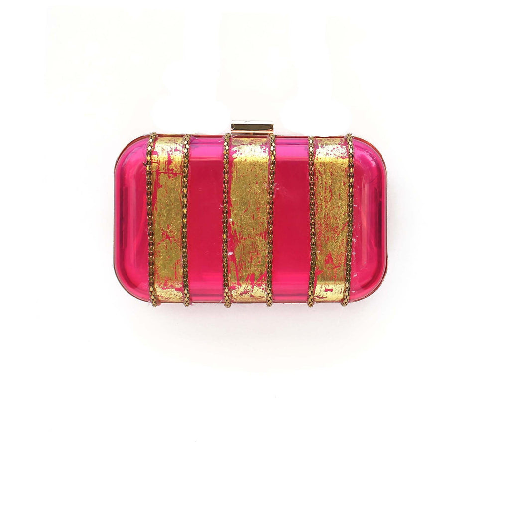 pink gold clutch