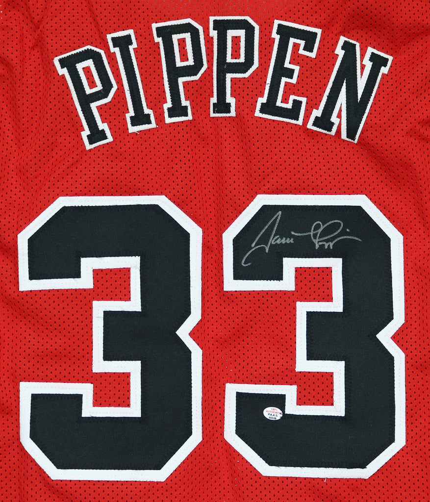 Houston Rockets Scottie Pippen Autographed Blue Authentic Starter Jersey Size 52 Beckett BAS