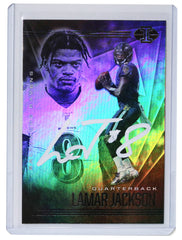 Lamar Jackson Baltimore Ravens Signed Autographed 2020 Panini Illusions #3 Football Card PRO-Cert COA