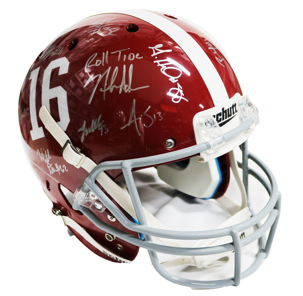 alabama team signed helmet