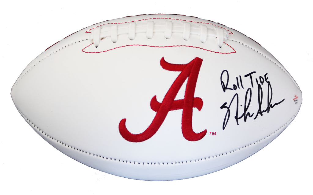 nick saban autographed football