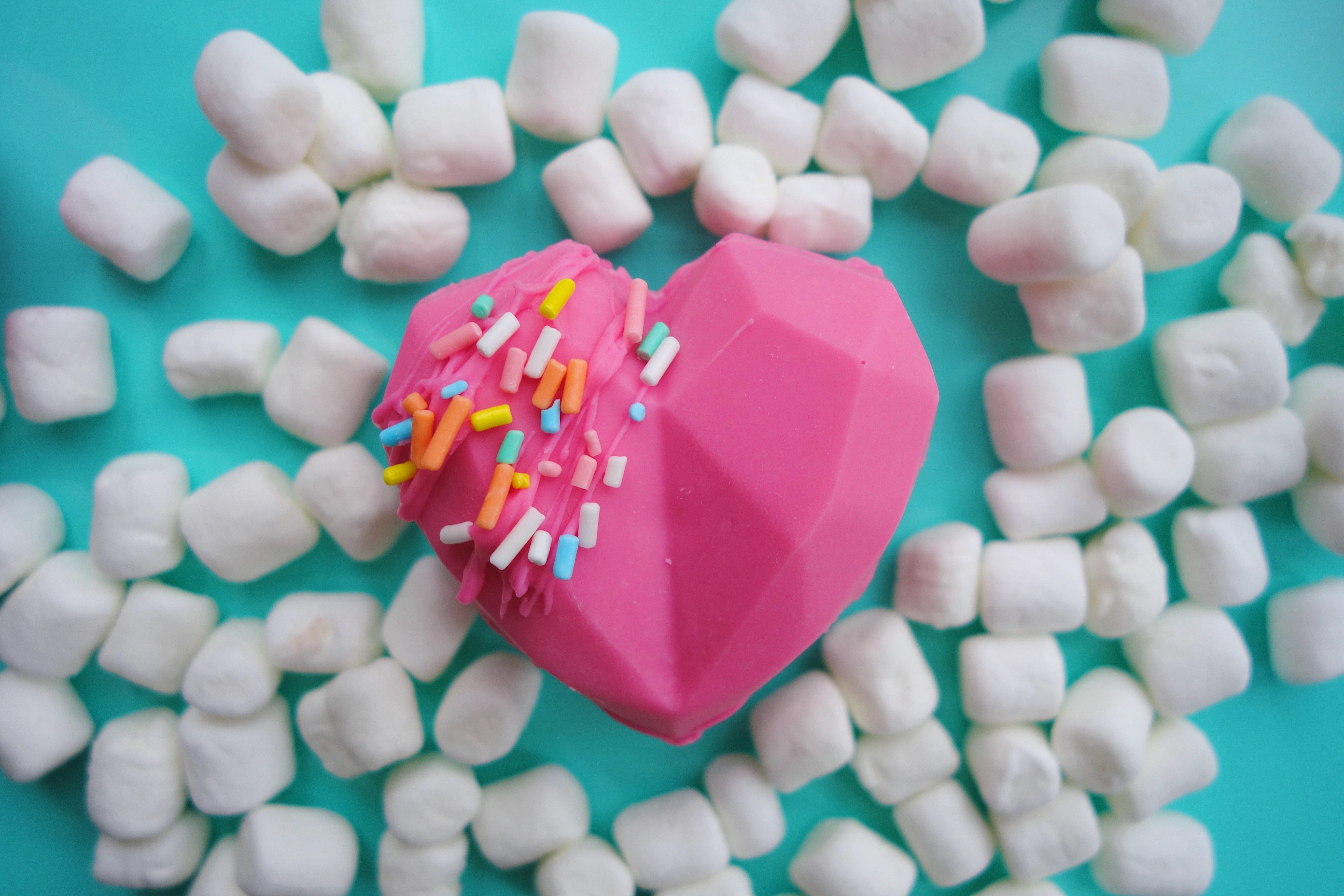 3D geometric heart cake gem silicone mold