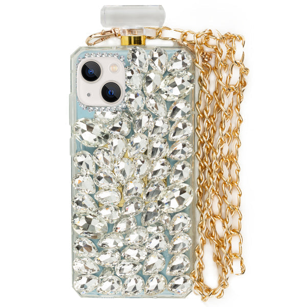 Handmade Bottle Bling Silver Case IPhone 15 Plus