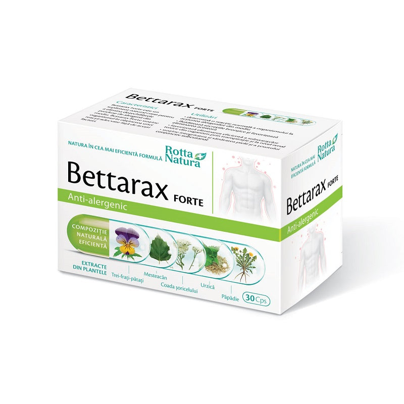 Bettarax Forte, 30 capsules, Rotta Natura - seasonal allergies, low im –  storeofhealth